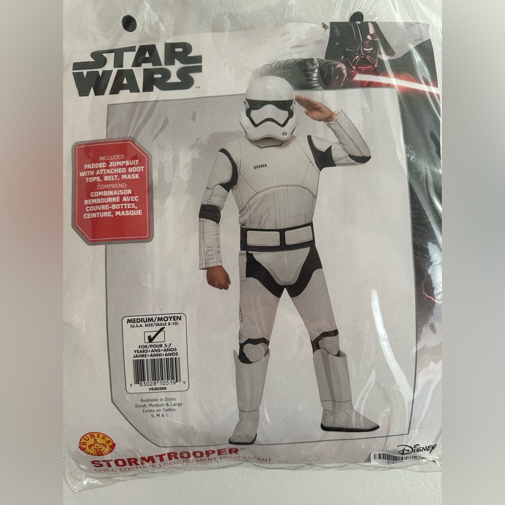 Star Wars Stormtrooper costume size medium